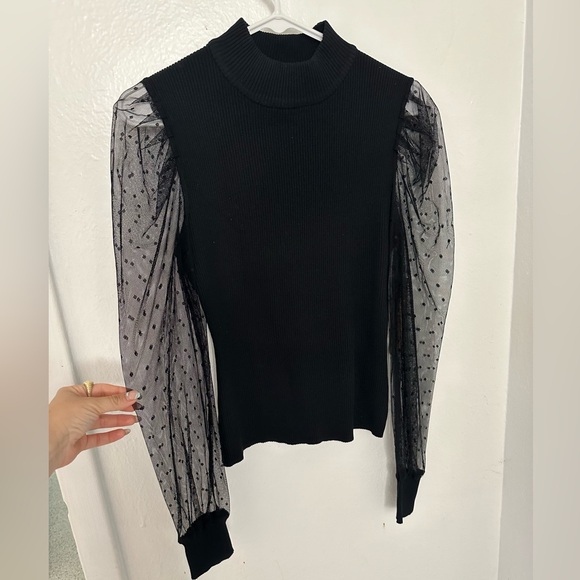 Almost Famous Womens Round Neck Mesh Long Sleeve - Picture 5 of 10